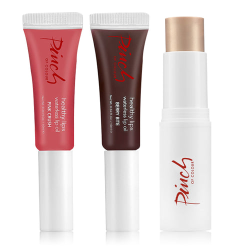 Gloss & Glow Highlighter & Lip Gloss Trio